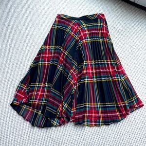 J crew pleated tartan midi skirt. Petite small NWT